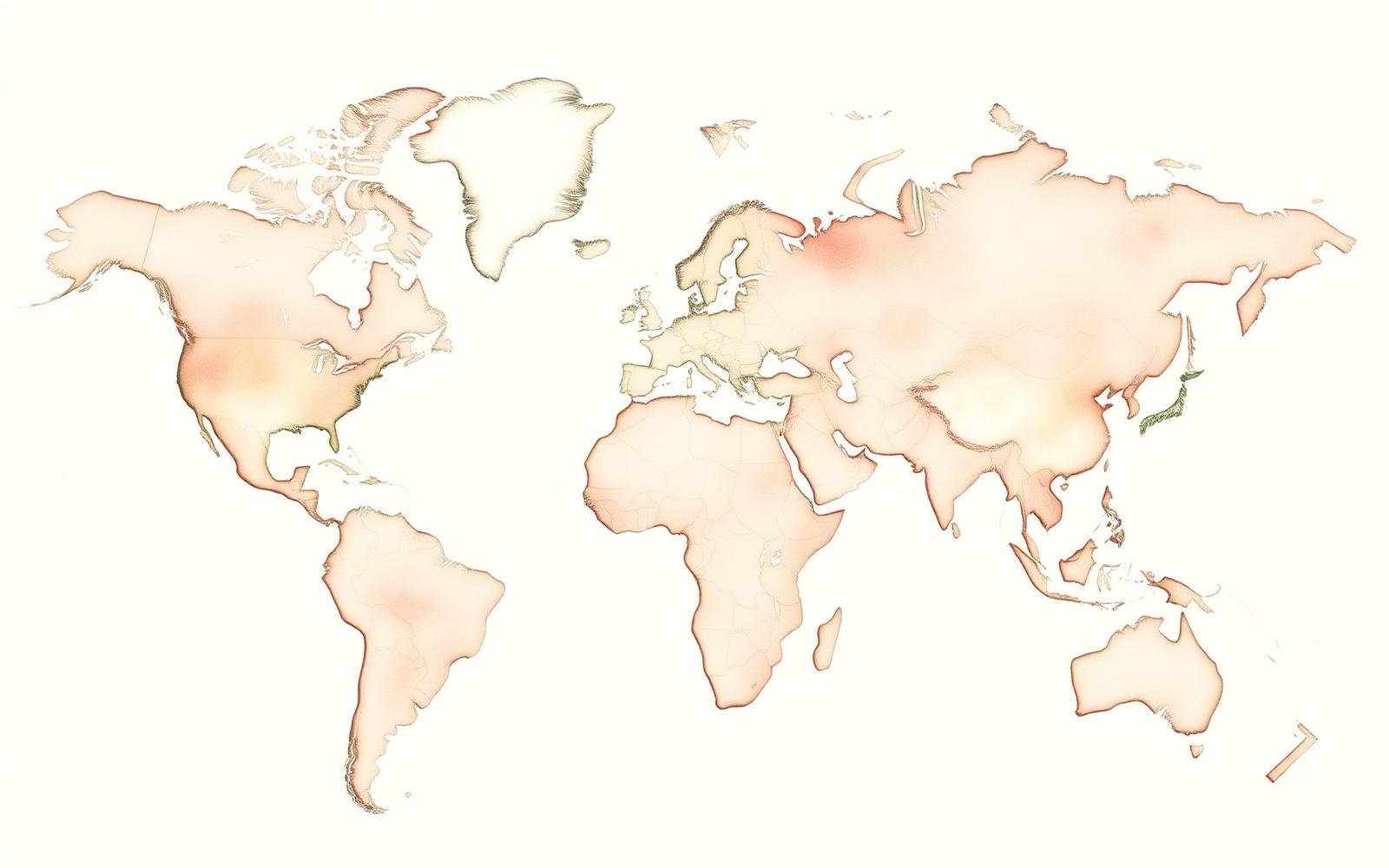Mapa mundial ilustrado con la ruta de 30 días de Eolara